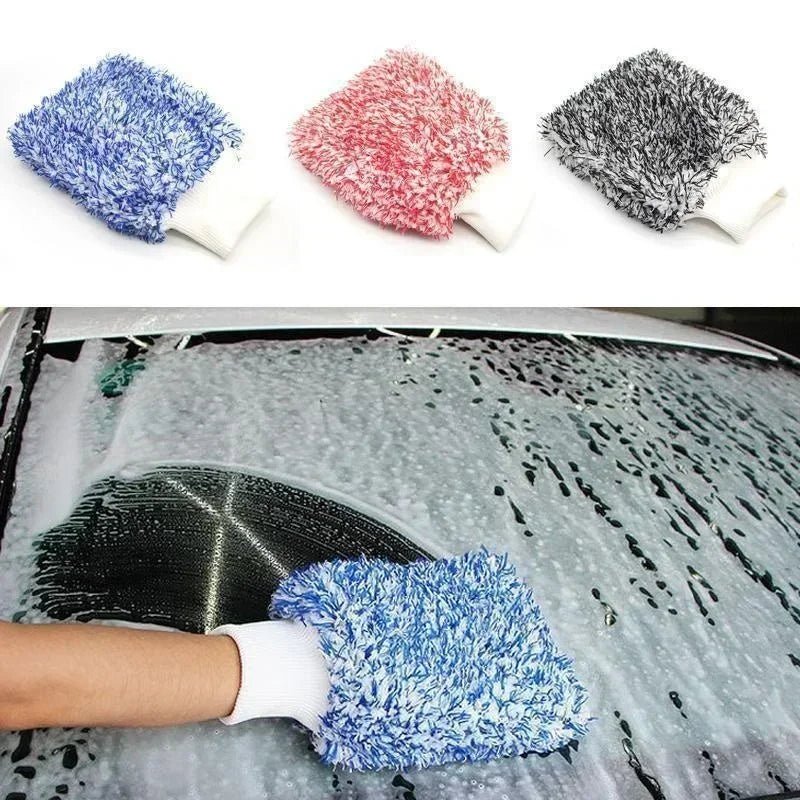 Premium Microfiber Motorcycle & Car Wash Mitt - Mint Moto Care